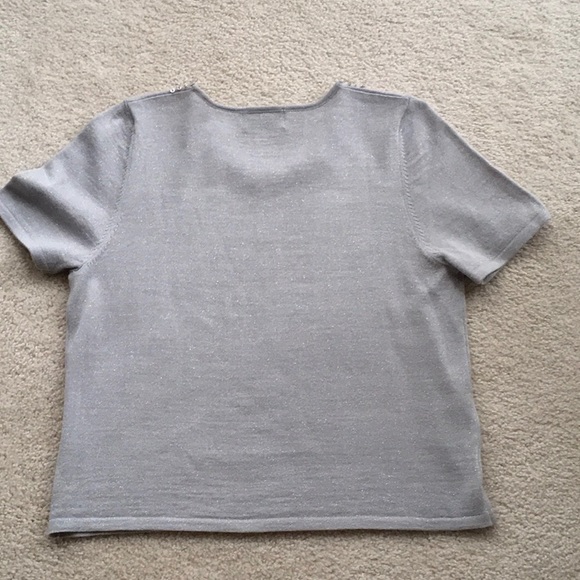 $ FINAL PRICE- Alfred Dunner Silver Top - Picture 3 of 3